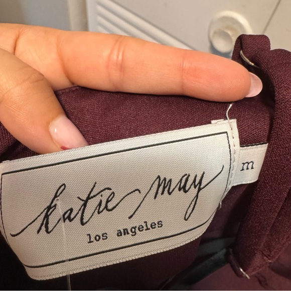 Katie May Maroon Burgundy Zip Up Sleeveless Evening Cocktail Maxi Dress Size M - Picture 6 of 6